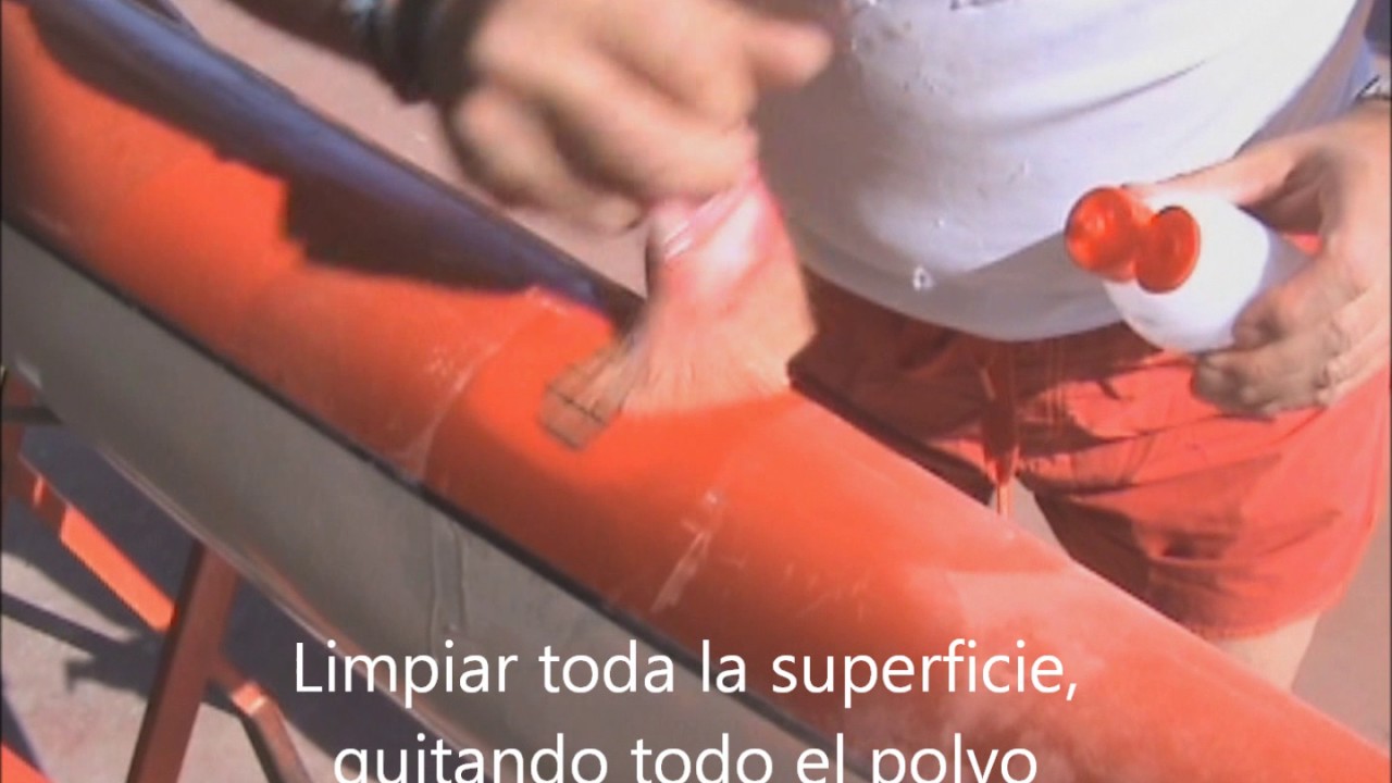 Reparación  kayak de fibra de vidrio