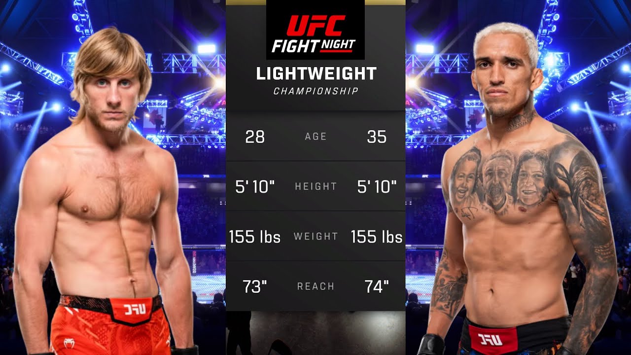 Paddy Pimblett vs Charles Oliveira Full Fight - UFC 5 Fight Night