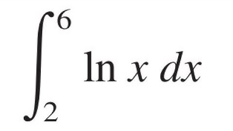 Integration of ln(x) from 2 to 6 | Step-by-Step by Parts