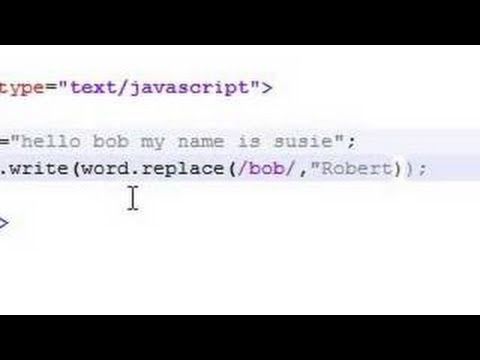 Javascript Tutorial - 21 - replace