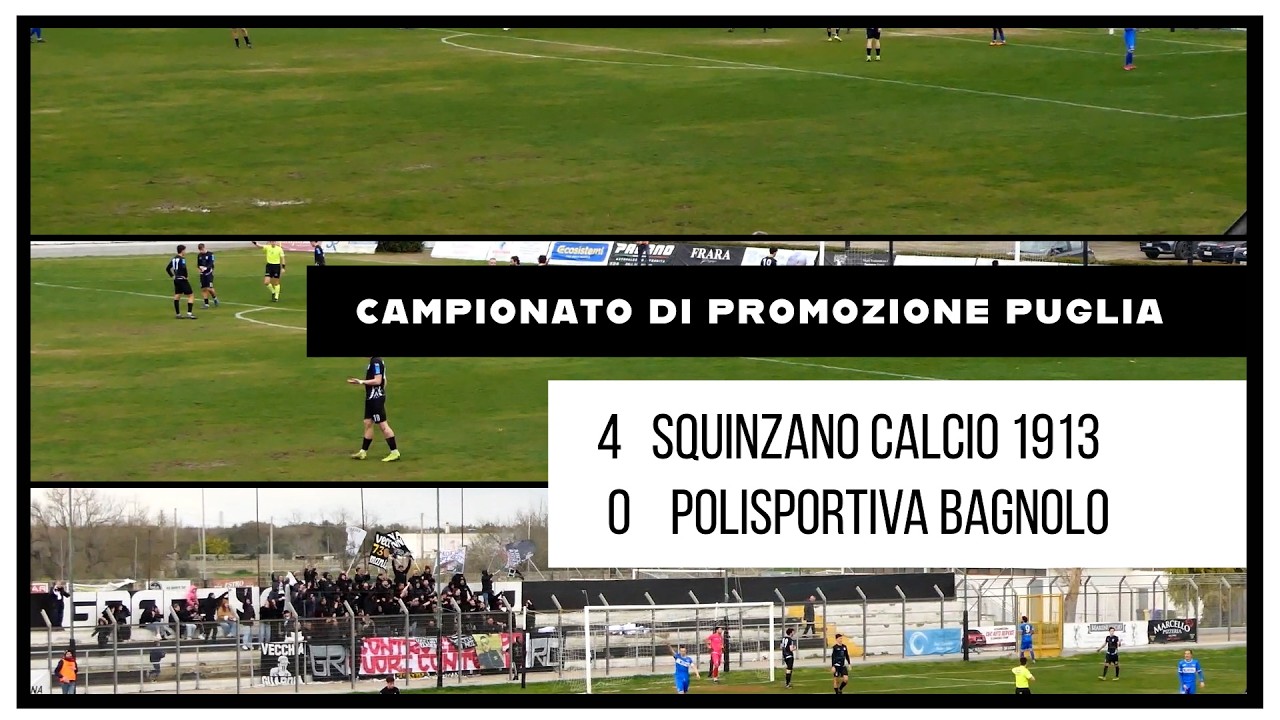 SPAZIO BIANCONERO a cura di Beppe Longo e Paolo Andriani.SQUINZANO CALCIO1913 vs POLIS BAGNOLO 4 A 0