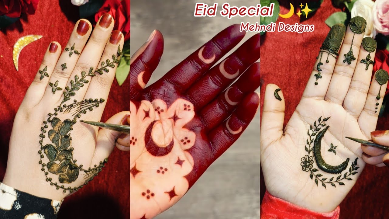 Eid Special 🌙 mehndi Hacks 😱 | how to make Moon Mehndi Designs trick | top 3 trending 🔥 मेहंदी ट्रिक