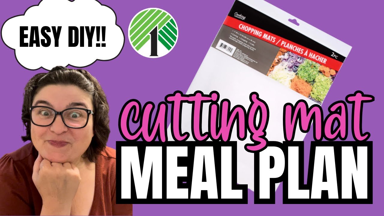 Dollar Trtee Cutting Mat Frig Meal Planner - YouTube