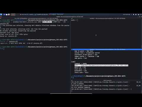 CVE-2021-1675/CVE-2021-34527 - PrintNightmare - PoC Demo