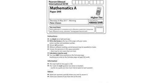 Summer 2017 IGCSE 3HR Cover