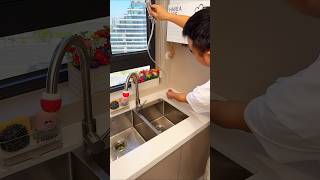 Smart Sink Cleaning Hack You’ll Wish You Knew Sooner! #shorts 😱✨