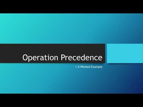 Expressions 1.4: Advanced Operation Precedence