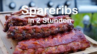 Spareribs in 2 Stunden auf dem Gasgrill