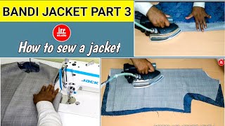 Part 3 | How To Sew A Bandi ( jacket) Men's Nehru jacket (sadri) stitching | irf studio screenshot 3