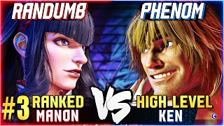 Randumb (Manon) VS Ken (Phenom) - High level Gameplay - Street FIghter 6 - SF6