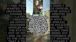 THE POLICEMAN CAME BACK JUST FOR ONE SMILE.