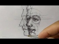 Рисуем лицо. Поворот: часть 3. Набросок ручкой.