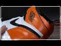 Custom shoes jordan 1 electro orange shattered back board custom