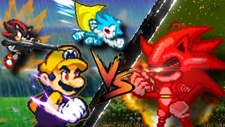 Mario, Sonic, & Shadow Vs FIRE Mecha Sonic (SMB VS SoSh FINALE 1/2)(3K+ SUBS)