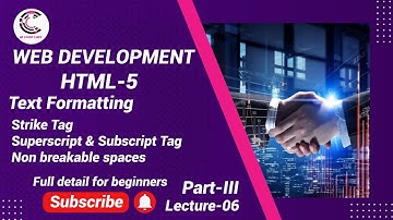 HTML Text Formatting in Urdu/Hindi. Strike, Superscript, Subscript, and non-breakable space tags.