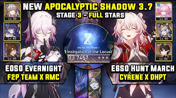 E0 Evernight F2P Team & E6 March Carry W/ Cyrene (3 Stars) Apocalyptic Shadow 3 Honkai Star Rail 3.7