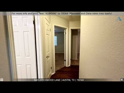 5801 Fitchwood Lane, Austin, TX home video tour