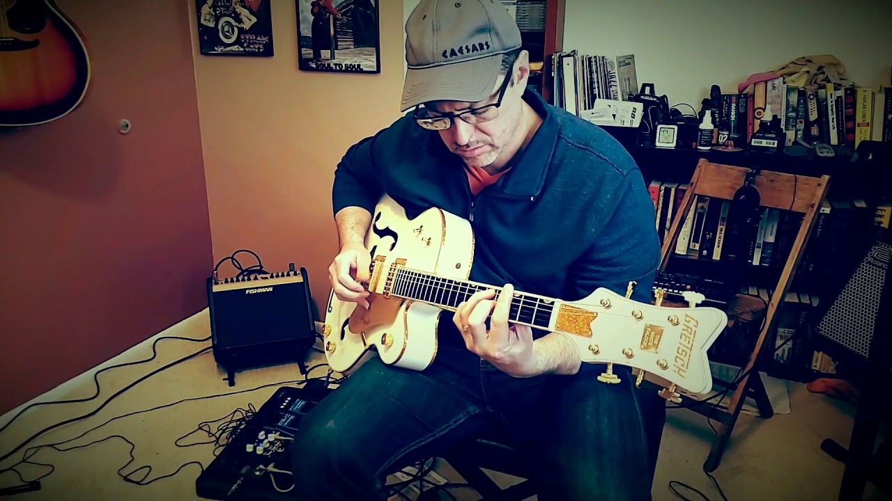 Freight Train Fingerstyle Guitar, Gretsch White Falcon, Wampler Faux Tape Echo