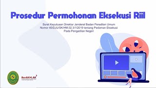 Panduan Permohonan Eksekusi Riil