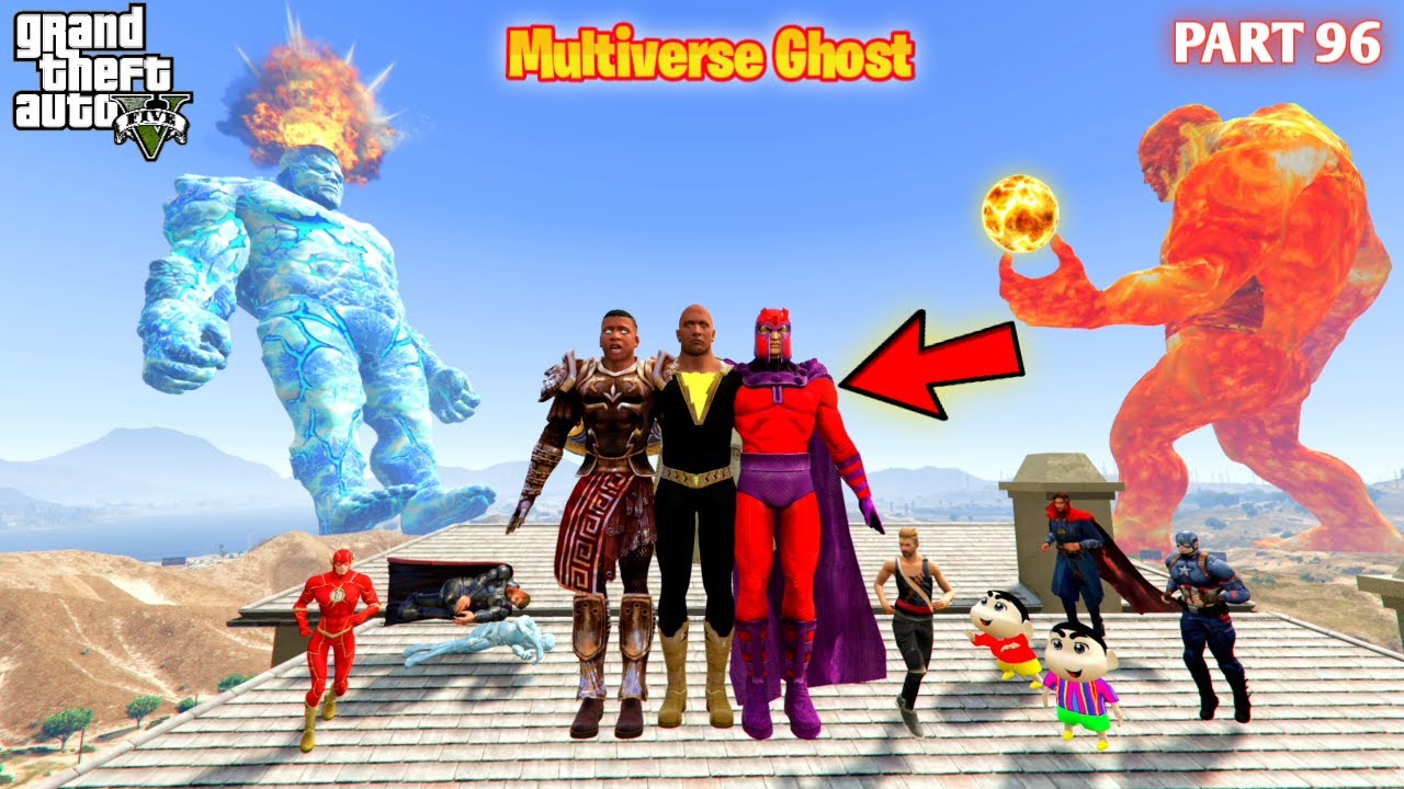 Multiverse Ghost Can Sun God Save Franklin Black Adam Magneto in GTA5 #96