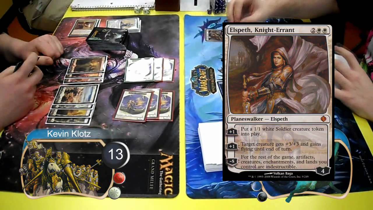 "Magic The Gathering" Gameplay (Boros Warfare Vs Esper Control Game01) 1-19-10