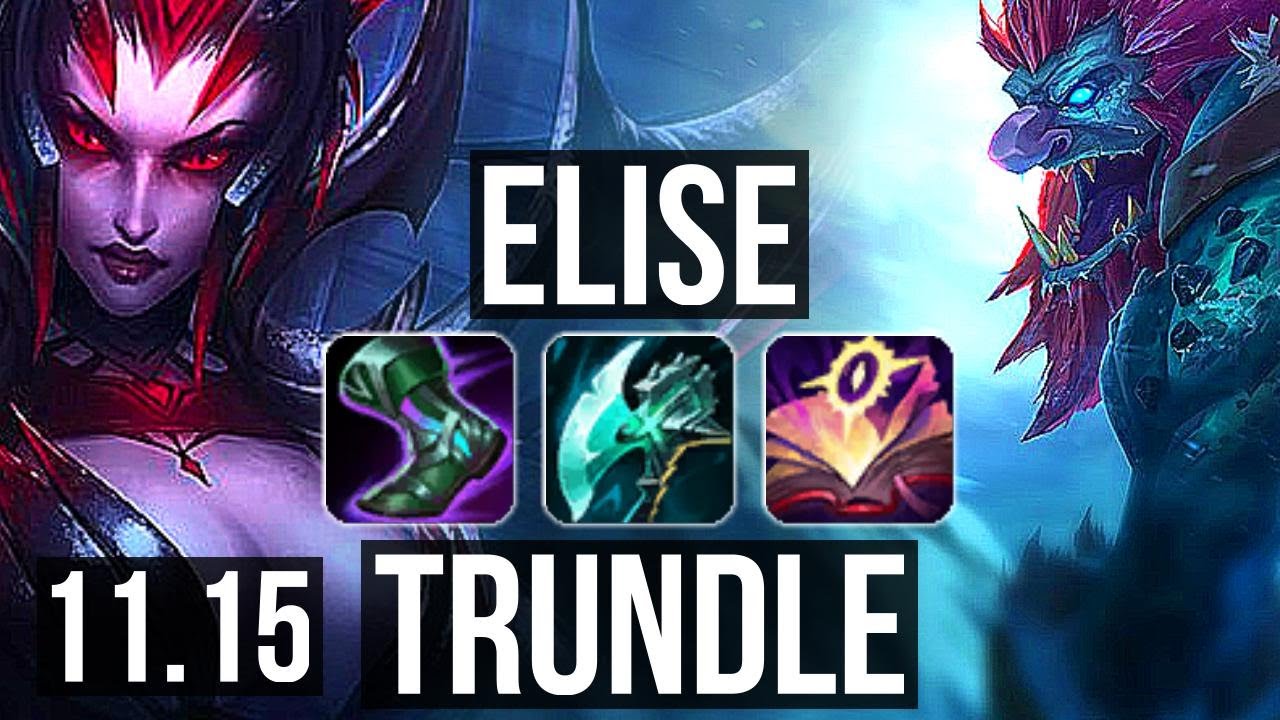 ELISE vs TRUNDLE (JUNGLE) | 11/1/8, Legendary, 600+ games | EUW Master | v11.15