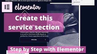 Best way to learn how to use Elementor page builder  -  service section element (Part 2)