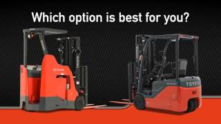 Toyota Material Handling | Stand Up Rider Forklift vs. 3Wheel Electric Forklift