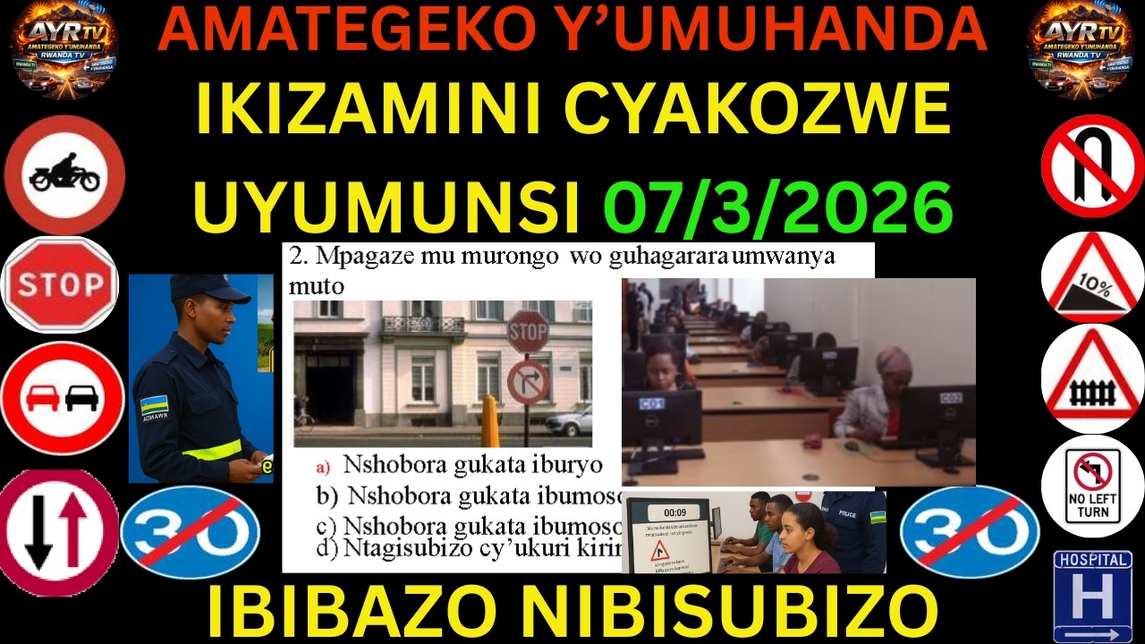 🚦 IBIBAZO N’IBISUBIZO BY’IKIZAMI CY’URUHUSHYA RW’AGATEGANYO - AMATEGEKO Y’UMUHANDA #TEACHER NKOTANYI