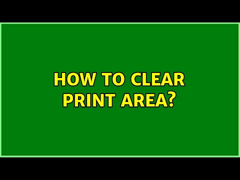 How To Clear Print Area 