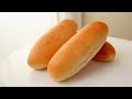 松软湿润的烫种法热狗面包 Soft & Fluffy Hot Dog Buns with Yudane, Homemade Hot Dog Bread,  Dinner Buns