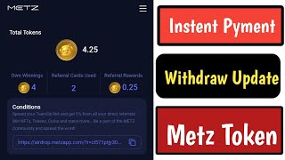 Metzap Instent Pyment Airdrop Instent Pyment App Metz Token Withdraw Prossing