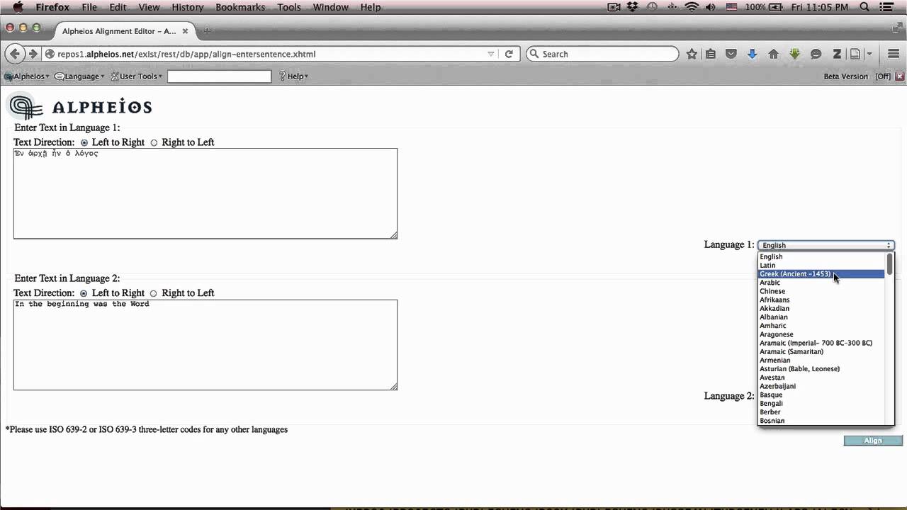 alpheios alignment editor