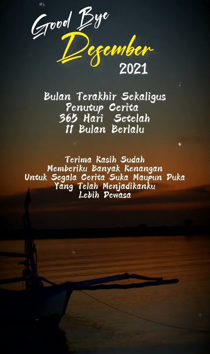 Short || Selamat Tinggal Desember || Welcome 2022 || Status Wa Keren Kekinian Terbaru