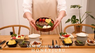 Diligent morning routine at 5:00AM, husband's lunchbox / Cleaning routine