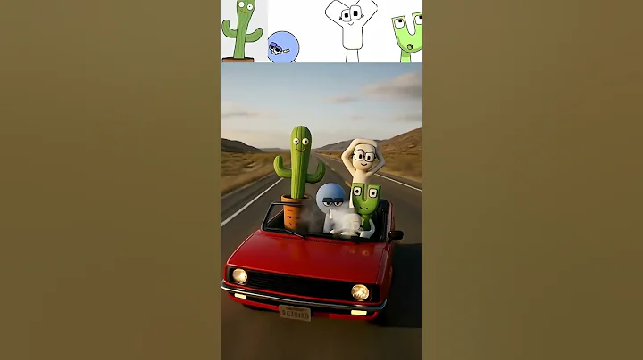 Sprunki OC Dancing Cactus X Emoji 79 Phase 1 X Y Alphabet Lore X U Alphabet Lore are draving car in