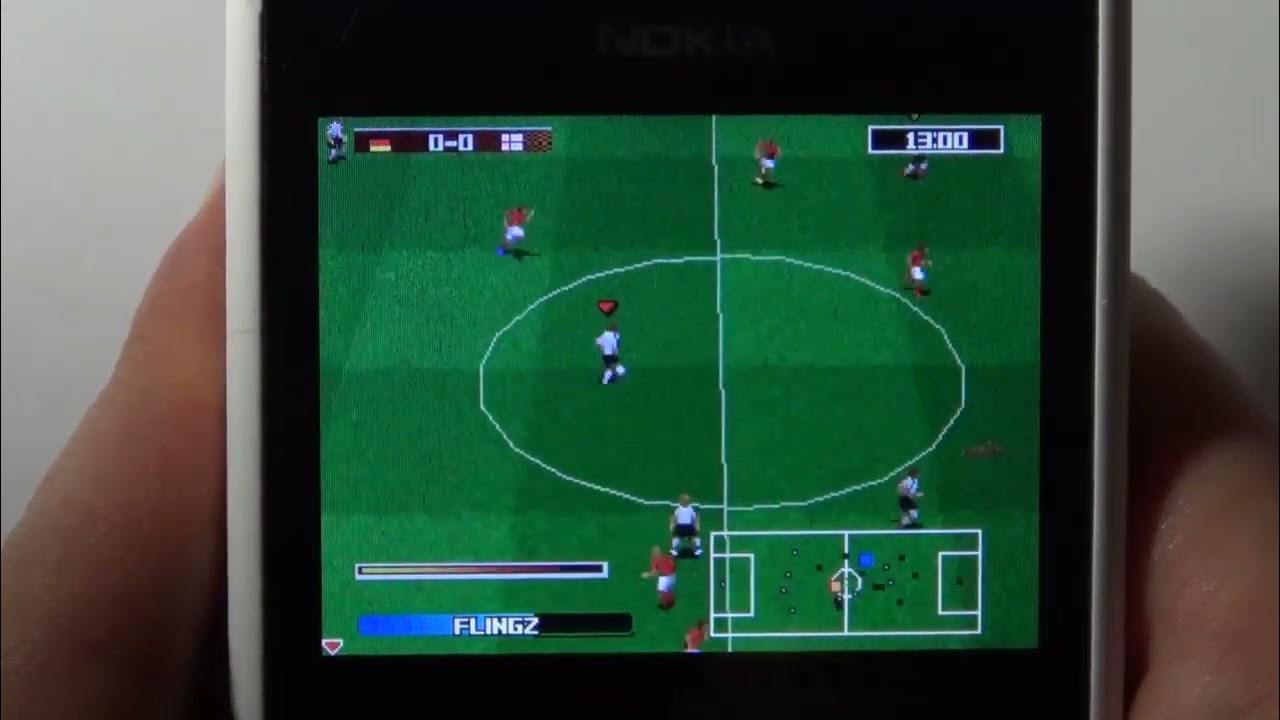 Real Football 2007 Java Game On NOKIA Asha 210 - Retro Phone - YouTube