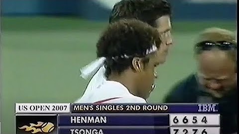 Jo-Wilfried Tsonga vs Tim Henman 2007 US Open R2 Highlights