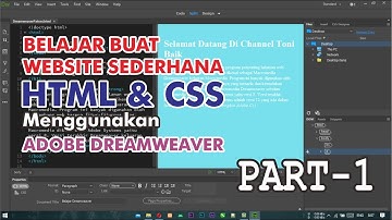 Belajar Buat Website Sederhana HTML & CSS Menggunakan Adobe Dreamweaver - PART 1