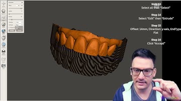 Creating a hollow dental model in Mesh Mixer