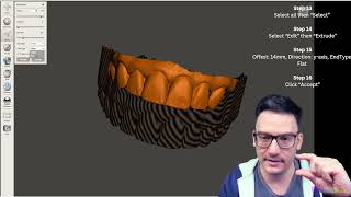 Creating a hollow dental model in Mesh Mixer