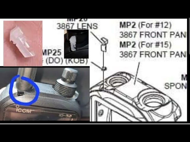 ICOM ID-52 - L.E.D Has fallen out - Part Numbers and install Info
