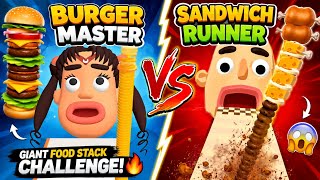 Burger Master vs Sandwich Runner 🍔🥪 | GIANT FOOD STACK Challenge! 😱🔥 screenshot 3