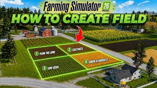FS26 Mobile | HOW TO CREATE FIELD Full Tutorial | Farming Simulator 26 Android &amp; iOS Hindi