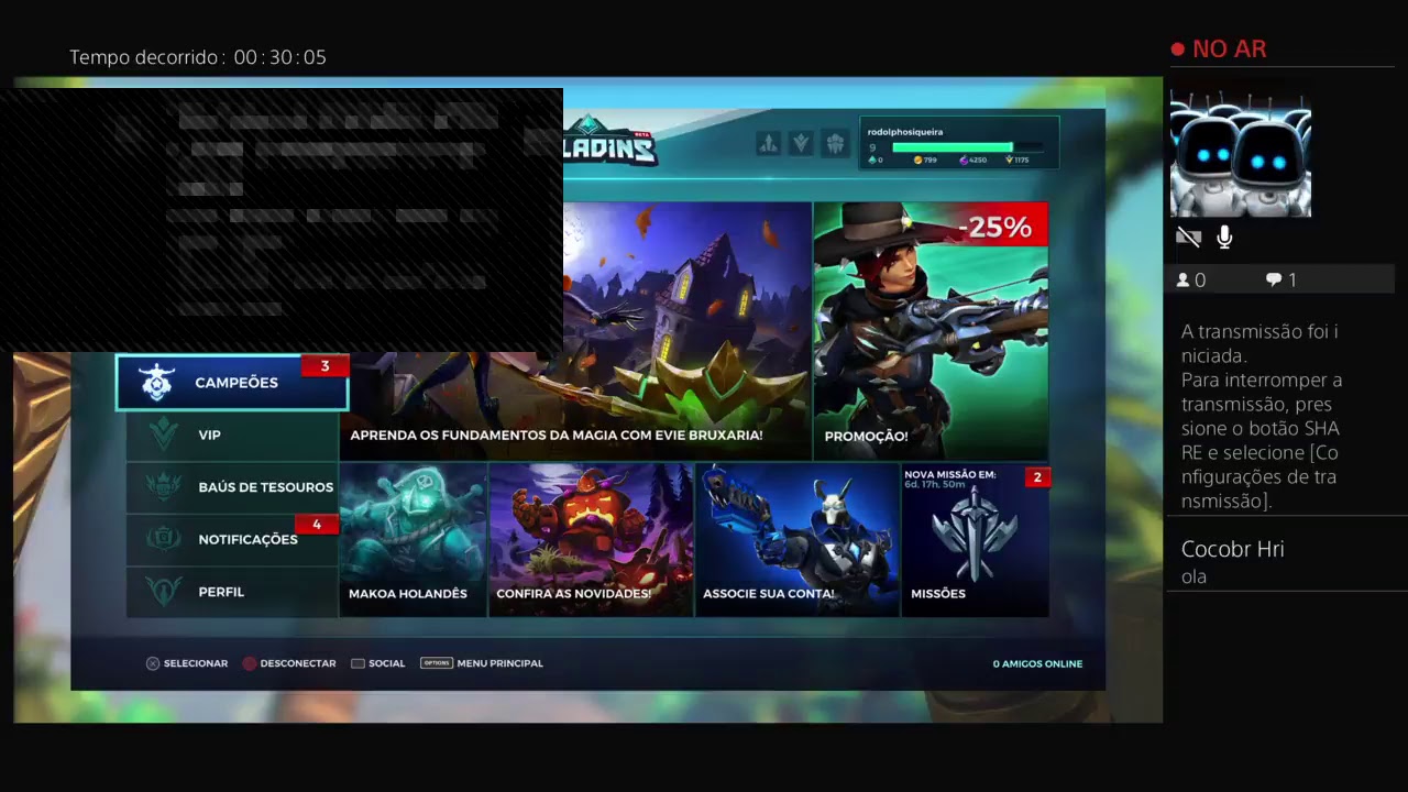 GamePlay de Paladins jogando com o Drogoz PS4