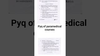 Previous year question paper of paramedical courses ❤️ #anatomy #biochemistry #pathology #microbio