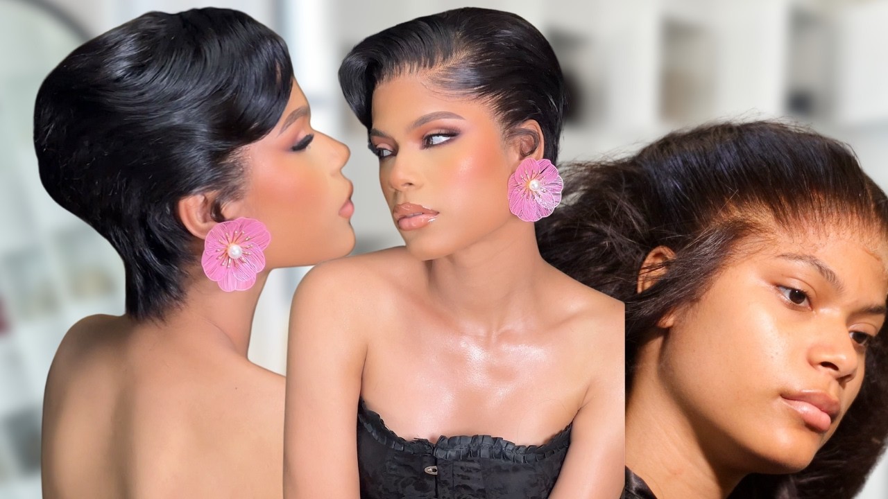 HOW TO INSTALL FRONTAL | HOW TO CUT AND STYLE SHORT HAIR