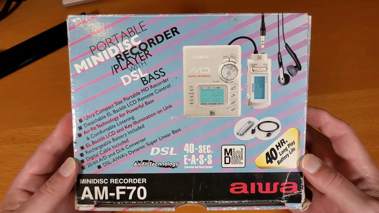 Aiwa Minidisc Recorder Delivery & Test - YouTube