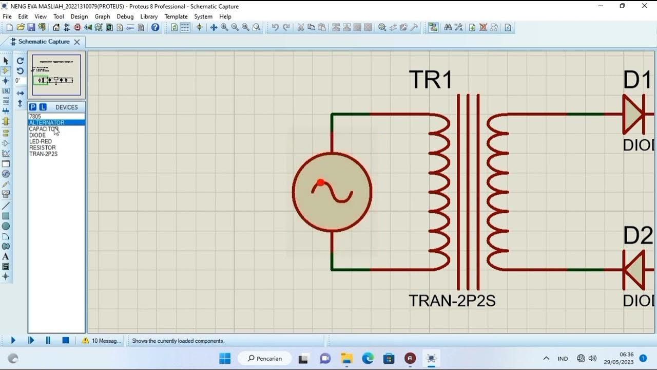 Simulasi Rangkaian Power Supply dengan tegangan 5V YouTube