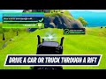 Where and How to Drive a car or truck through a rift in Fortnite Season 4 - Week 8 Challenge